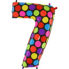 G Шар (40"/102 см) Цифра 7, Супер Яркий, 1 шт. в уп.